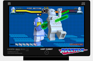 Illustration for article titled Fan-Made LEGO Mega Man Leaps Into Action